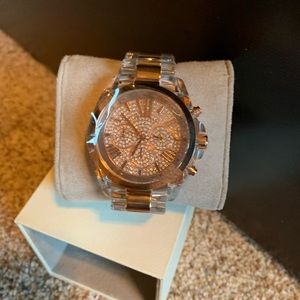 NEW MICHAEL KORS BRADSHAW 2 TONE ROSE GOLD